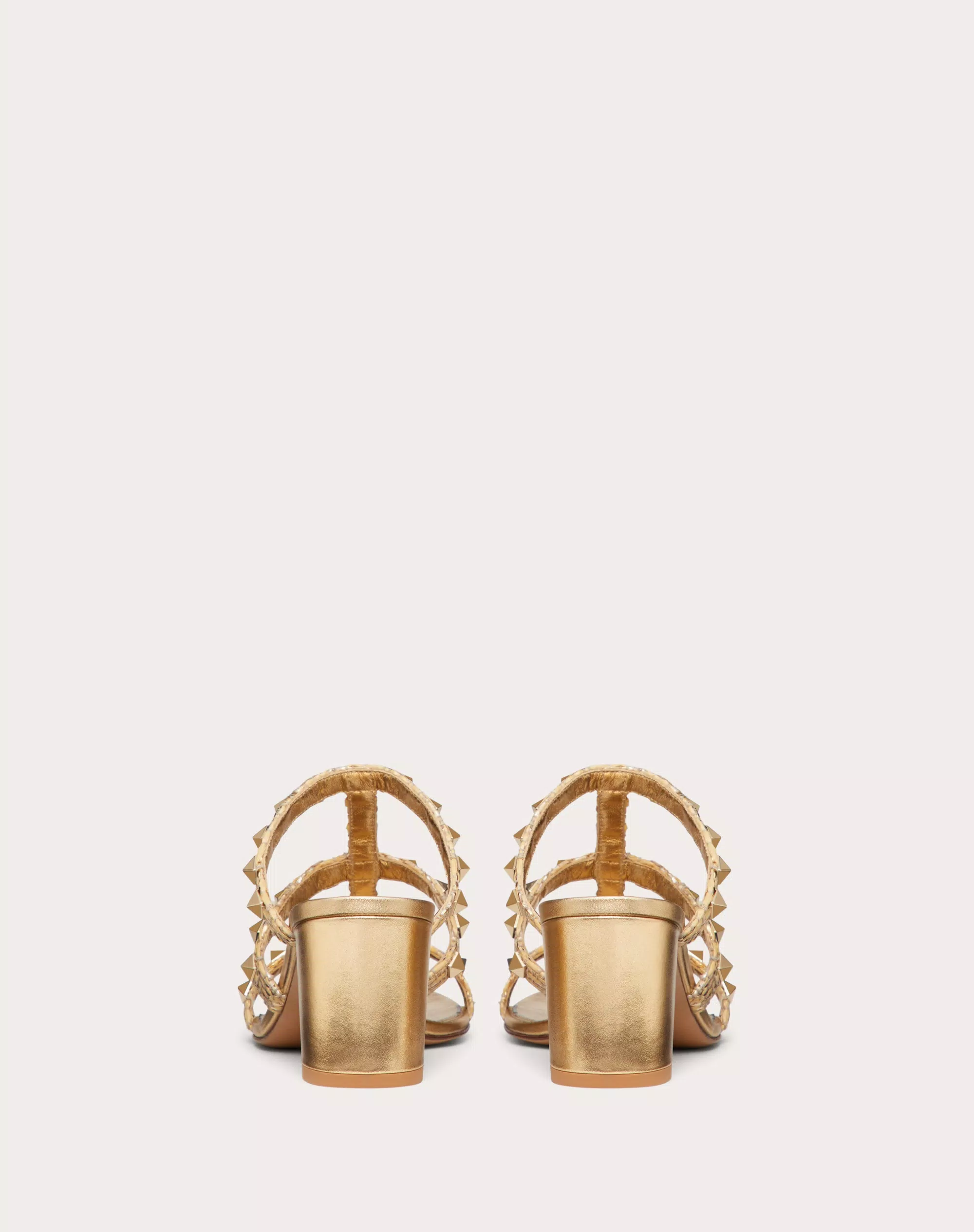 ROCKSTUD RAFFIA SLIDE SANDAL 60MM